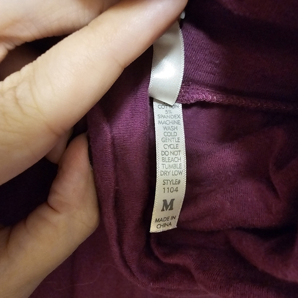 Color Story Women's Long Sleeve Turtleneck in Rich Purple - Picture 4 of 4